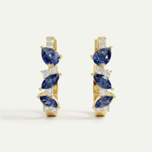 Aanika V. Sapphire & Diamond Pear & Marquise Hoops - 1.60 Ct. T.W.