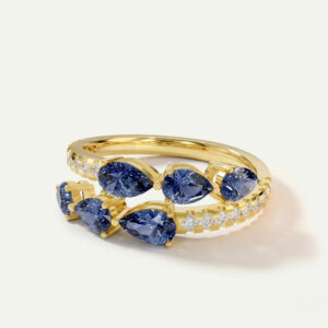 Aanika V. Sapphire & Diamond Pear Band - 2.85 Ct. T.W.