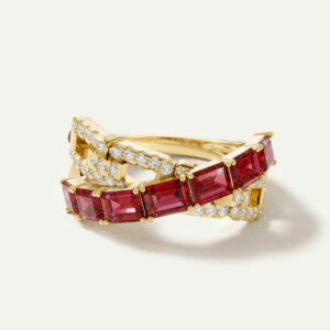 Aanika V. Ruby & Diamond Multi Stones Band - 1.90 Ct. T.W.