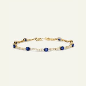Aanika V. Sapphire & Diamond Tennis Bracelet