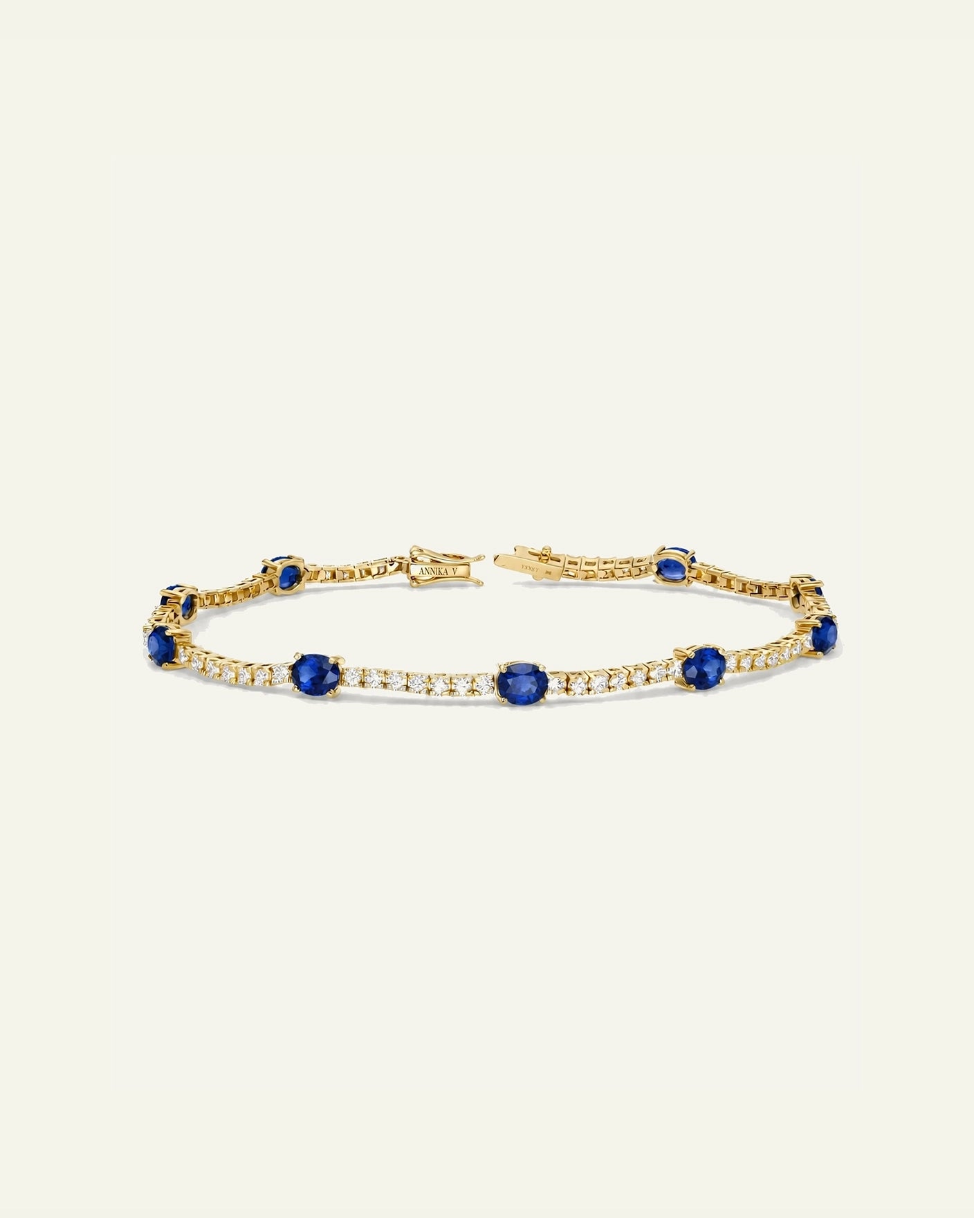 Aanika V. Sapphire & Diamond Tennis Bracelet