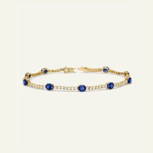 Aanika V. Sapphire & Diamond Tennis Bracelet