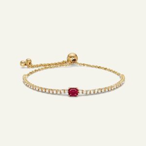 Aanika V. Ruby & Diamond Bolo Bracelet