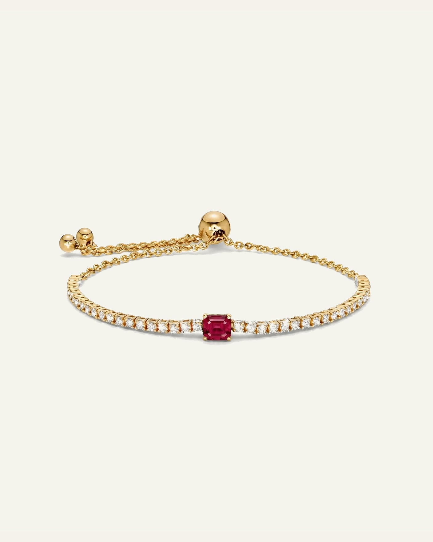 Aanika V. Ruby & Diamond Bolo Bracelet