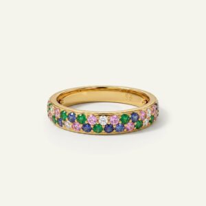 Aanika V. Multicolor Gemstone Band
