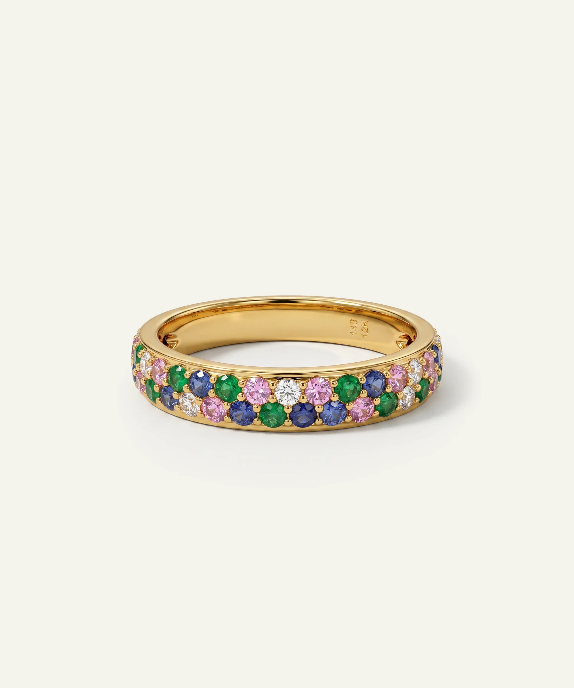 Aanika V. Multicolor Gemstone Band