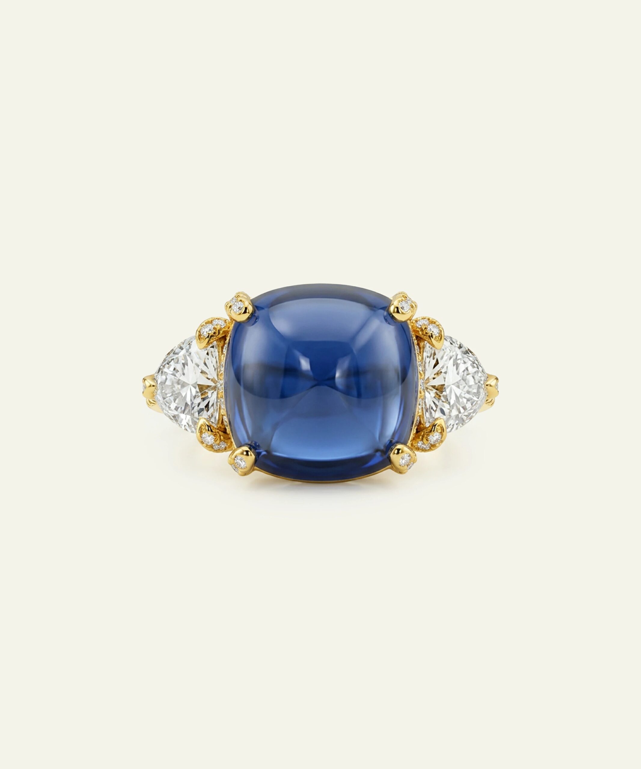 Aanika V. Lab-created Sapphire & Lab-grown Diamond Ring
